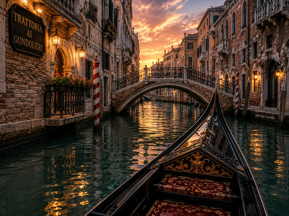 Passeio de gôndola em Veneza